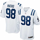 Nike Men & Women & Youth Colts #98 Robert Mathis White Team Color Game Jersey